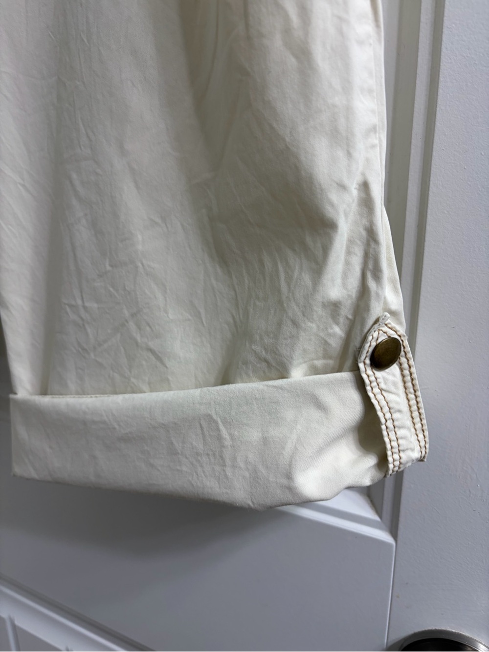 J. Crew Cream Chino City Fit Pants Cropped Vintage Y2K Size 12 - Picture 9 of 10
